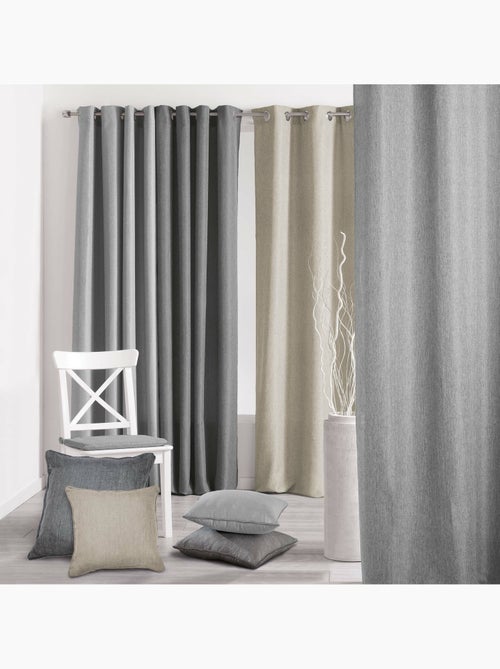 Rideau a oeillets chambray uni newton - Kiabi Rideau a oeillets chambray uni newton - Kiabi