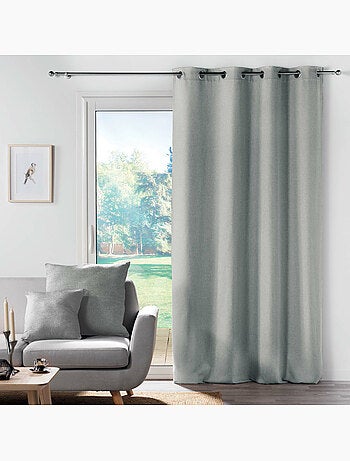 Rideau a oeillets chambray uni solena