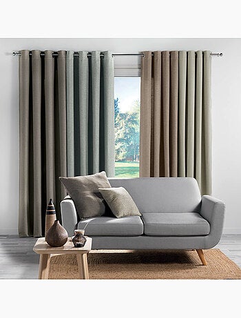 Rideau a oeillets chambray uni solena