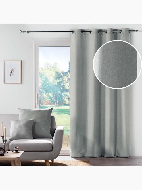 Rideau a oeillets chambray uni solena - Kiabi Rideau a oeillets chambray uni solena - Kiabi