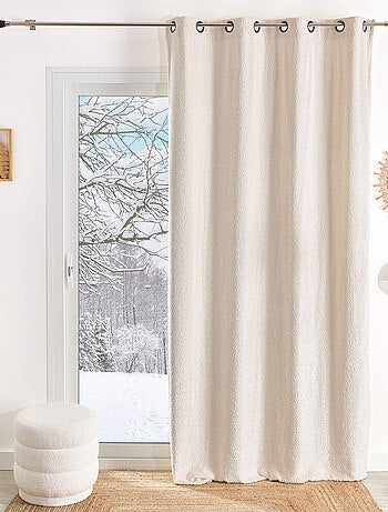 Rideau à oeillets chenille - Effet peluche