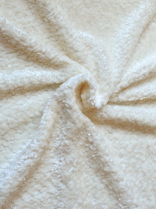 Rideau à oeillets chenille  - Effet peluche - Kiabi