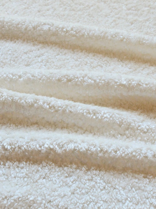 Rideau à oeillets chenille  - Effet peluche - Kiabi