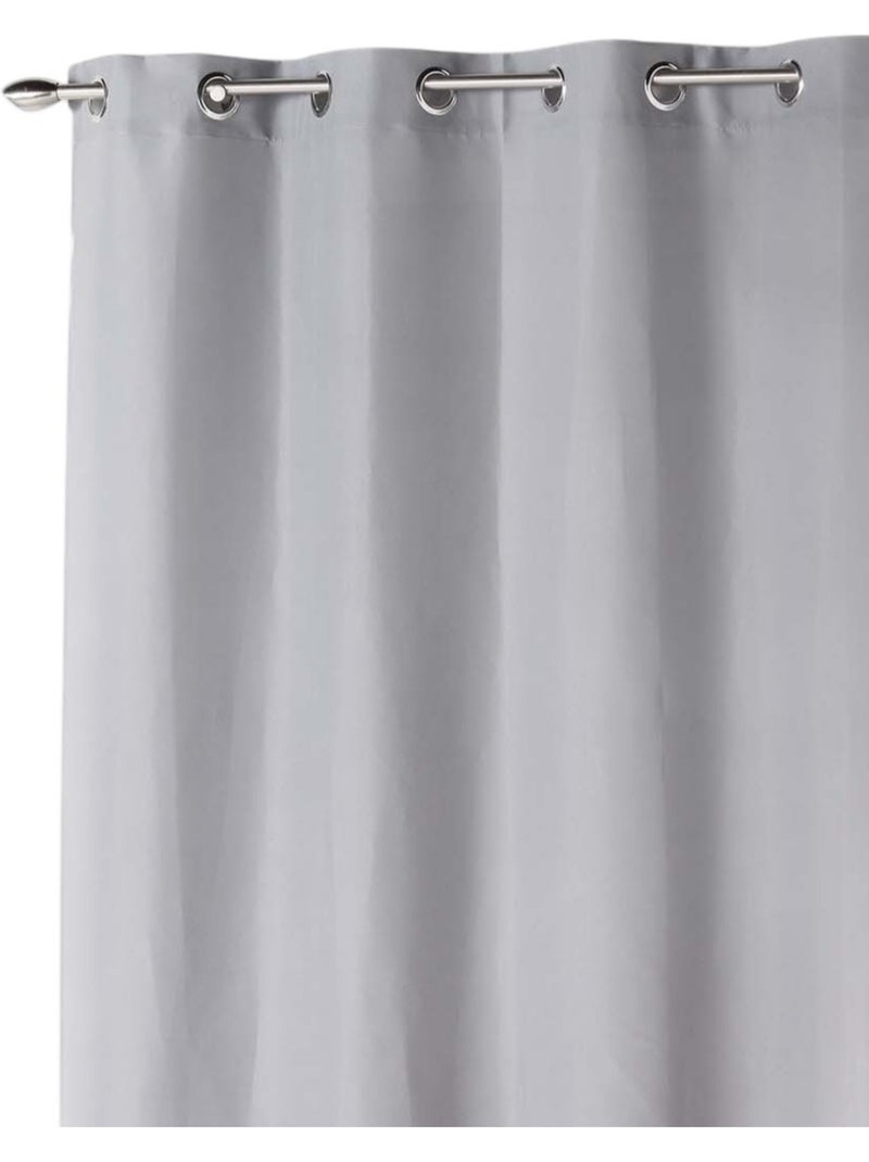 Rideau a oeillets Collection Absolu Gris - Kiabi