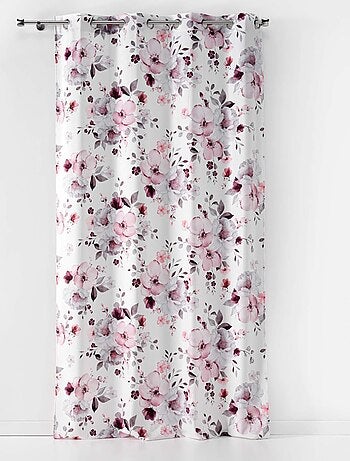 Rideau à oeillets Collection Bouquet de fleurs