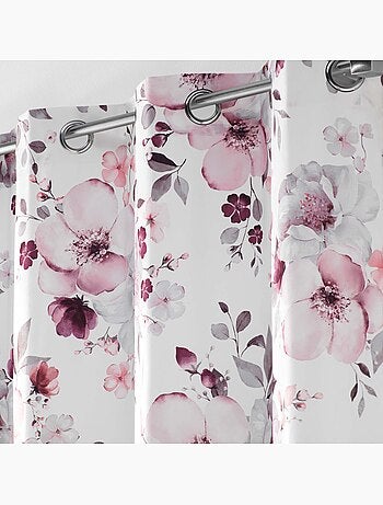 Rideau à oeillets Collection Bouquet de fleurs