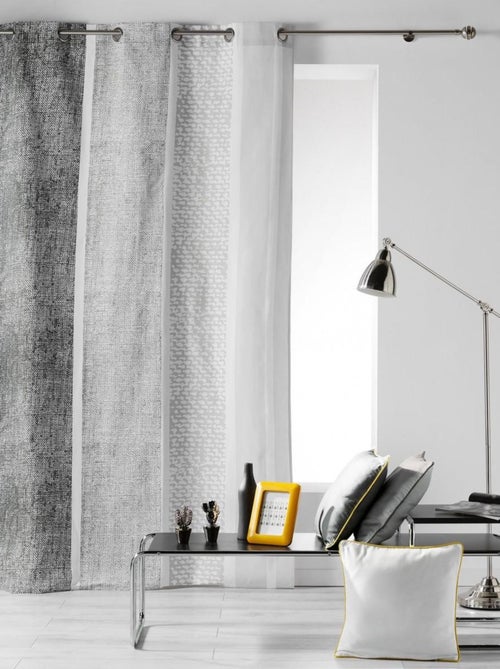 Rideau à oeillets Collection Textilio - Kiabi