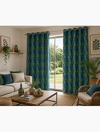 Rideau a oeillets collection winter green 140 x 260 cm