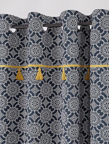 Rideau à oeillets coton 135x250 cm ESMERALDA, par Soleil d'ocre