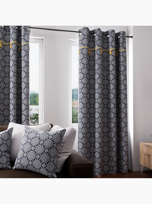 Rideau à oeillets coton 135x250 cm ESMERALDA, par Soleil d'ocre - Kiabi