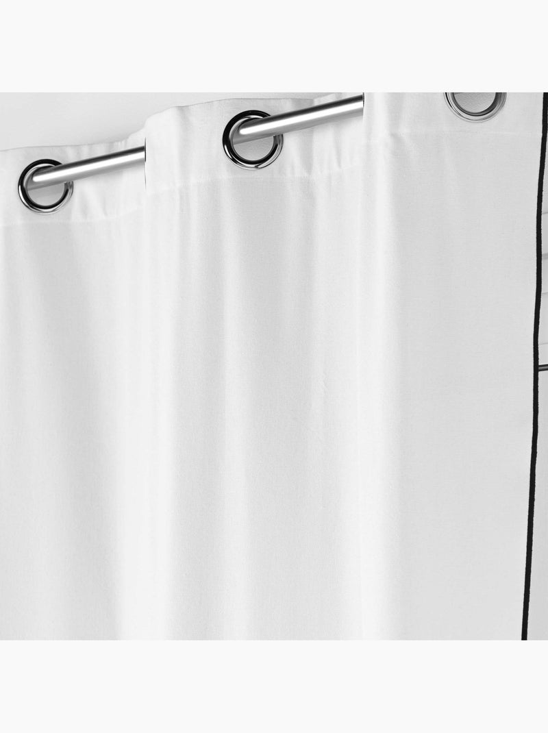 Rideau à oeillets coton recyclé Mistraline Blanc - Kiabi