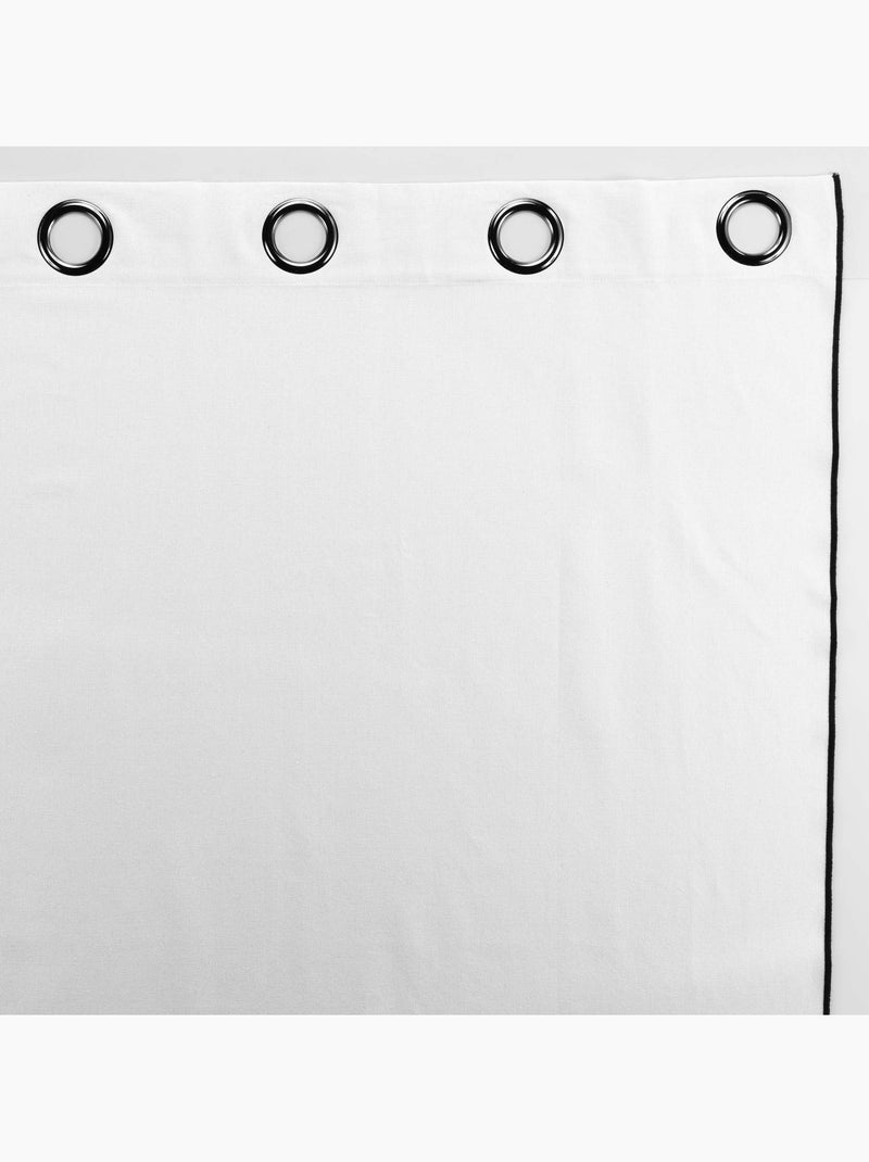 Rideau à oeillets coton recyclé Mistraline Blanc - Kiabi