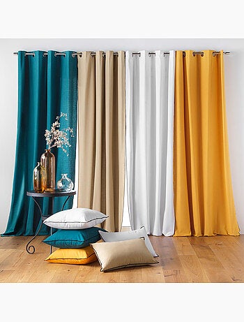 Rideau à oeillets coton recyclé Mistraline