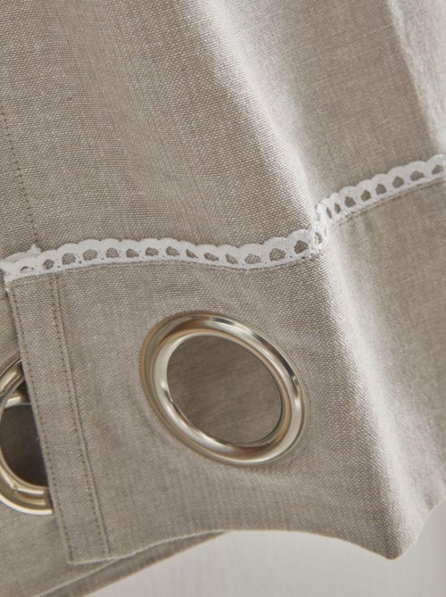 Rideau à oeillets coton uni CHARME - Kiabi Rideau à oeillets coton uni CHARME - Kiabi