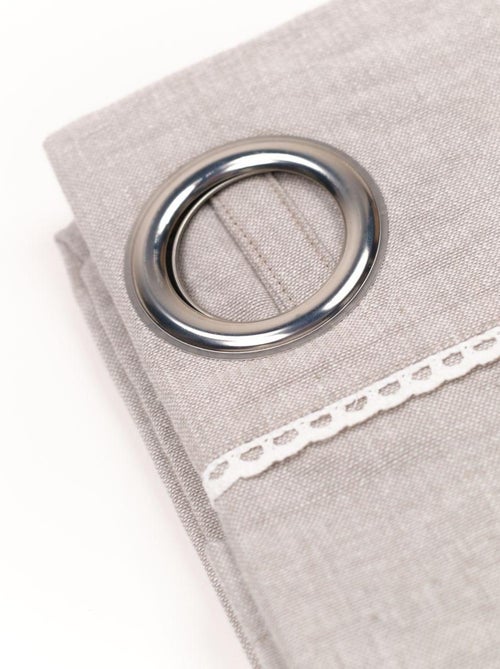 Rideau à oeillets coton uni CHARME - Kiabi Rideau à oeillets coton uni CHARME - Kiabi