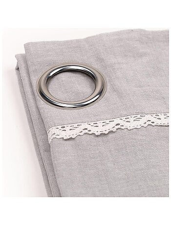 Rideau à oeillets coton uni CHARME