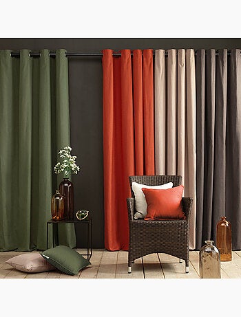 Rideau à Œillets – Coton Uni Panama