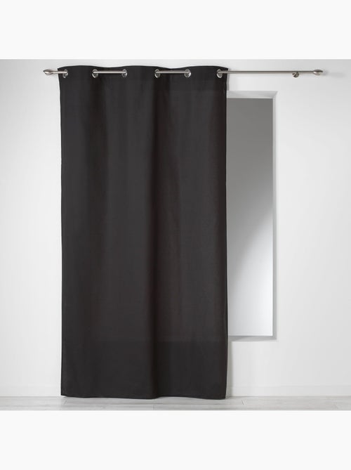 Rideau a oeillets coton uni Panama rouge - Kiabi
