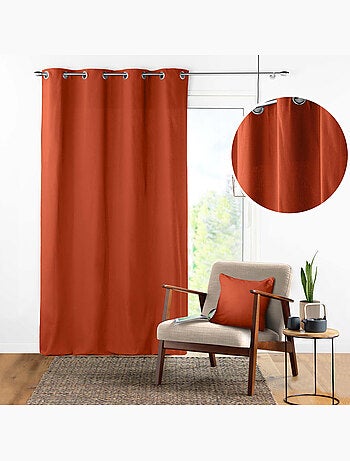 Rideau à Œillets – Coton Uni Panama