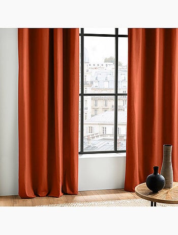 Rideau à Œillets – Coton Uni Panama