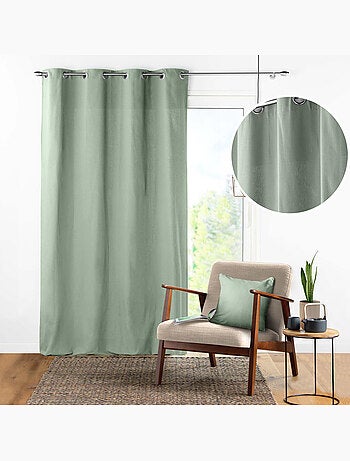 Rideau à Œillets – Coton Uni Panama