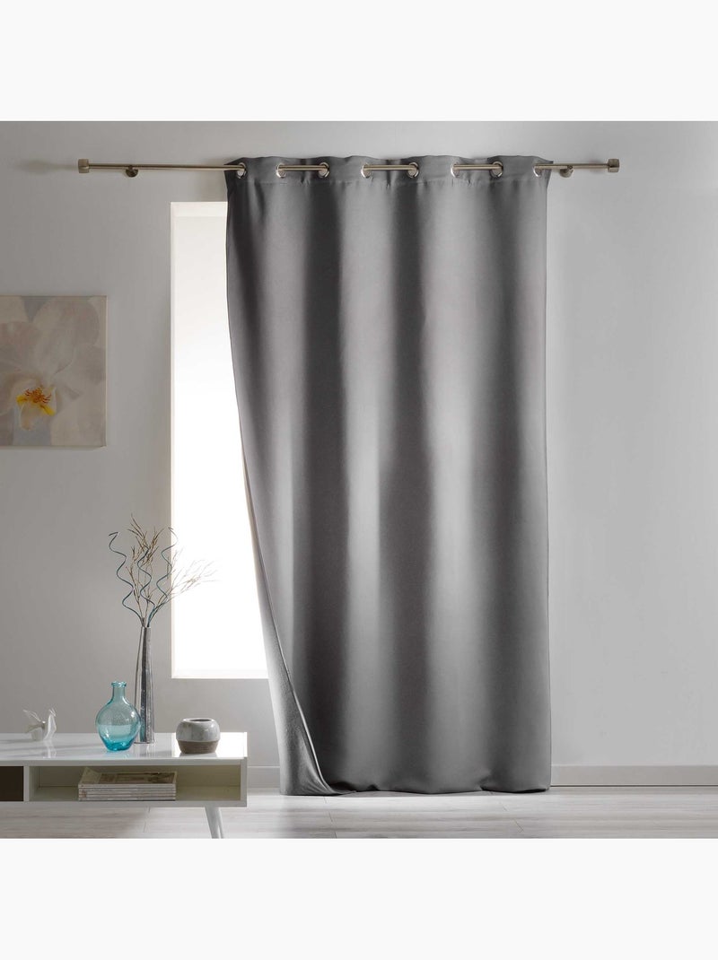 Rideau a oeillets covery Taupe - Kiabi