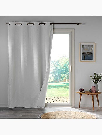 Rideau à oeillets double face 100% occultant/satiné - Obscure