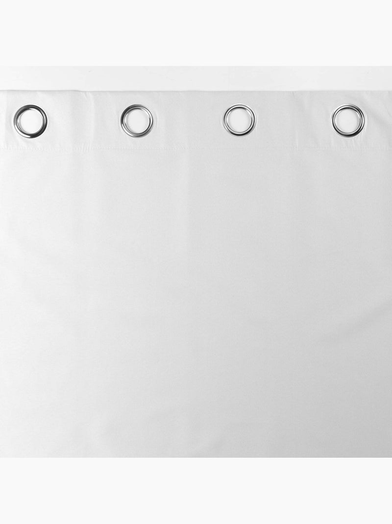 Rideau à oeillets double face 100% occultant/satiné - Obscure Blanc - Kiabi