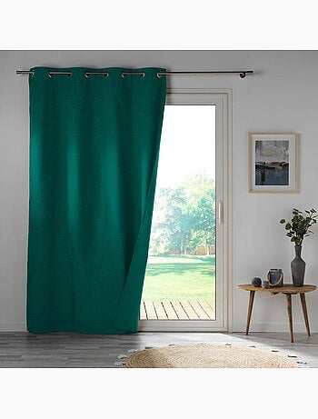 Rideau à oeillets double face 100% occultant/satiné - Obscure