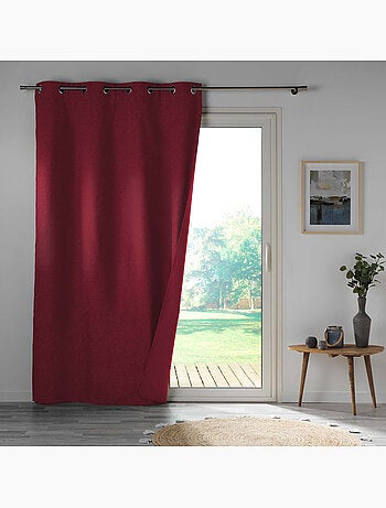 Rideau à oeillets double face 100% occultant/satiné