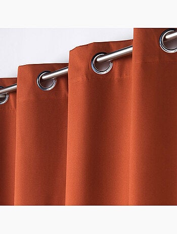 Rideau à oeillets double face 100% occultant/satiné