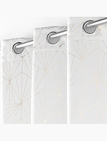 Rideau à Oeillets ECLAT, Occultant Imprimé Métallisé