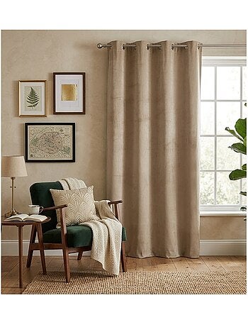 Rideau a oeillets effet velours Velvetine