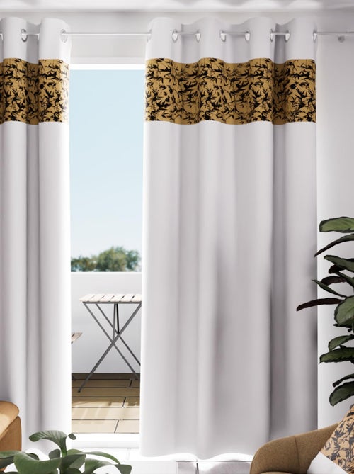 Rideau à oeillets en coton 135x250 cm MAYLINE, par Soleil d'Ocre - Kiabi