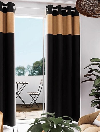 Rideau à oeillets en coton lavé 135x250 cm JUTE, par Soleil d'Ocre