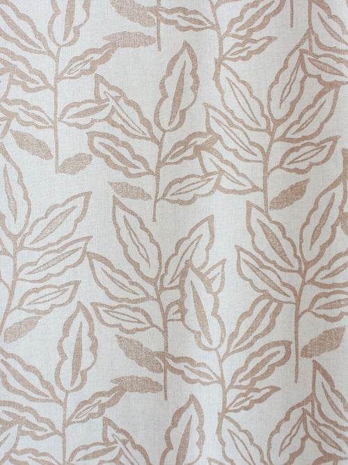 Rideau à oeillets en coton recyclé Chambray - Kiabi