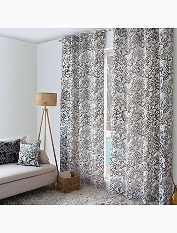 Rideau à oeillets en coton recyclé Chambray