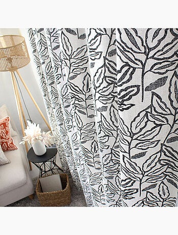 Rideau à oeillets en coton recyclé Chambray