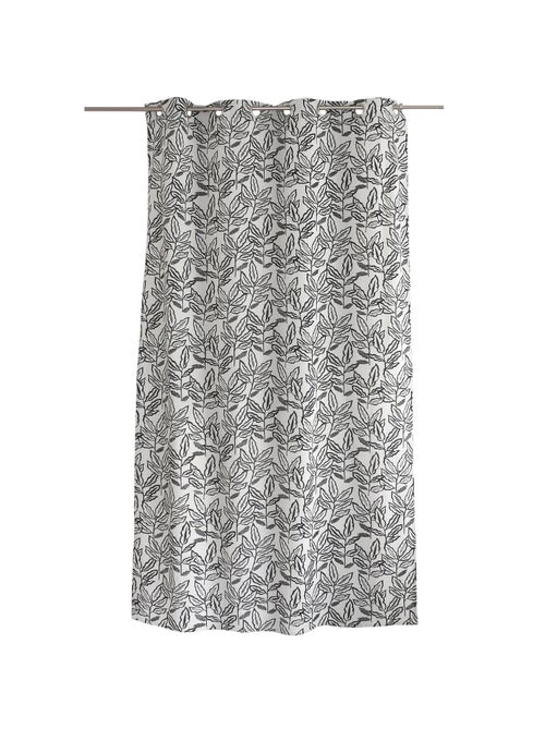 Rideau à oeillets en coton recyclé Chambray - Kiabi