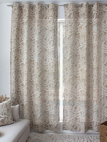 Rideau à oeillets en coton recyclé Chambray