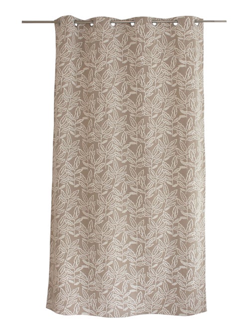 Rideau à oeillets en coton recyclé Chambray - Kiabi