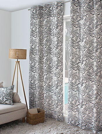 Rideau à oeillets en coton recyclé Chambray