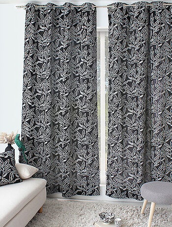 Rideau à oeillets en coton recyclé Chambray