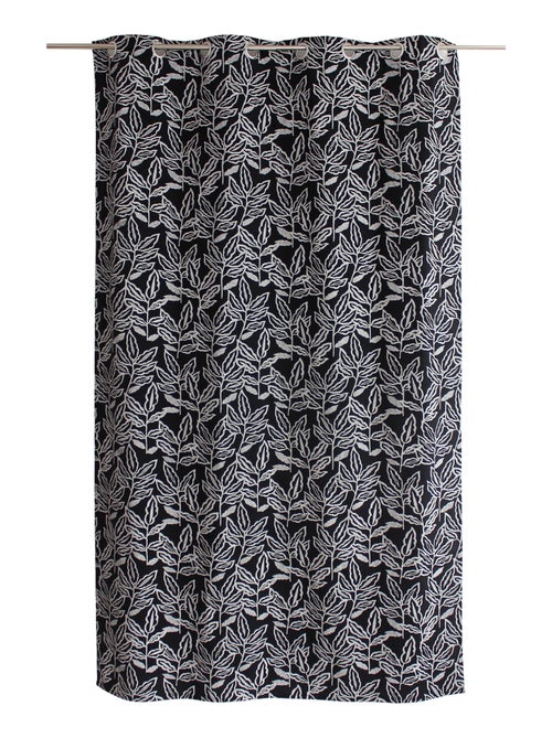 Rideau à oeillets en coton recyclé Chambray - Kiabi