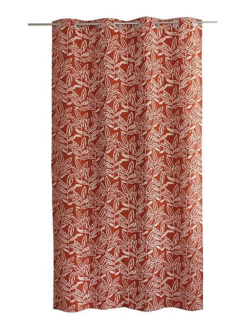 Rideau à oeillets en coton recyclé Chambray - Kiabi