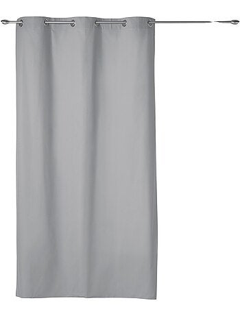 Rideau a oeillets en coton uni Panama