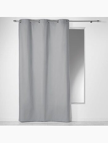 Rideau a oeillets en coton uni Panama