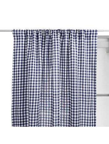 Rideau à passe-tringle en coton vichy