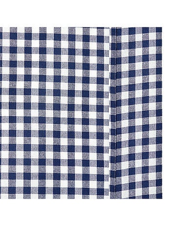 Rideau à passe-tringle en coton vichy