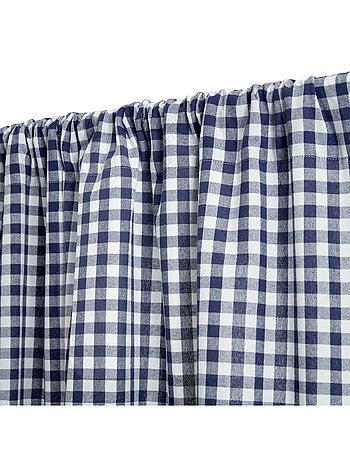 Rideau à passe-tringle en coton vichy